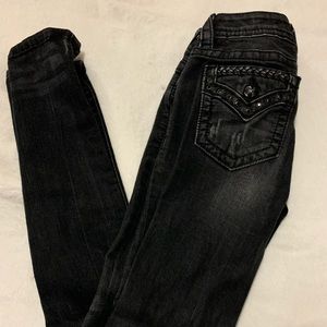 Miss Me grey straight leg jeans